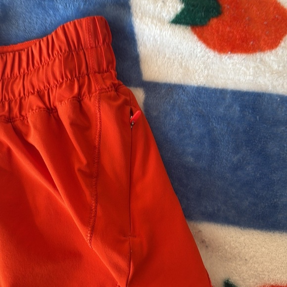Lululemon Orange Track That High Rise Lined Short 5” - Picture 6 of 11